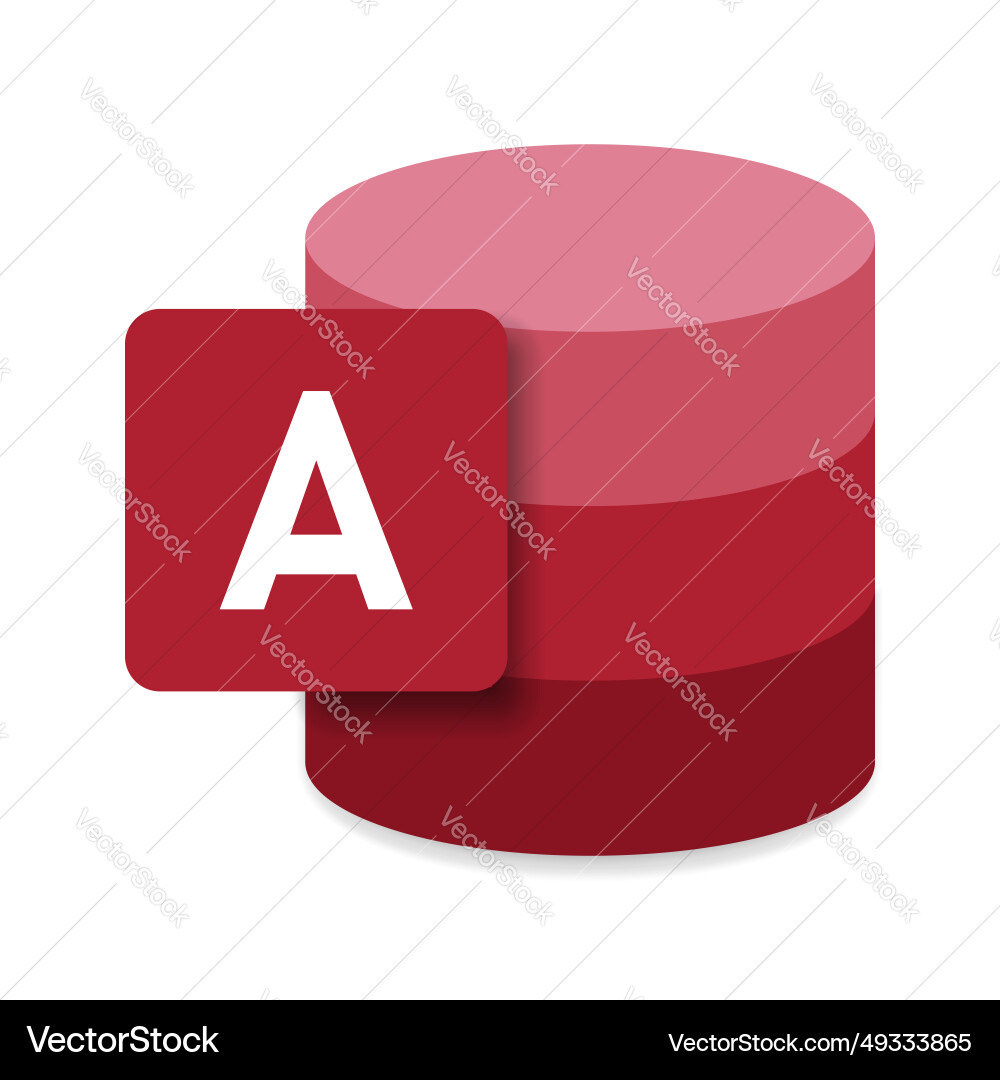Modern flat design of logo accdb database file vector image