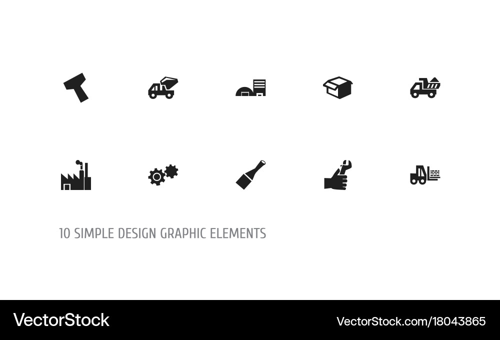 Set of 10 editable structure icons includes vector image
