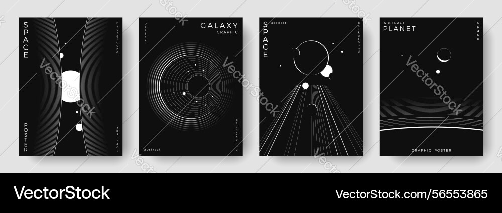 Set of abstract space astronomy backgrounds Set of abstract space astronomy backgrounds vector image