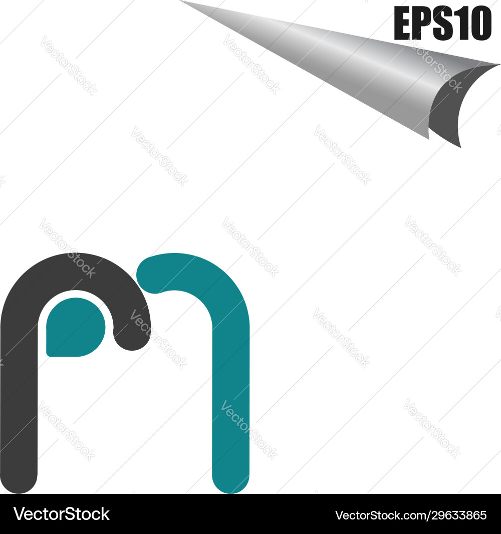Simple pm initial monogram design template Simple pm initial monogram design template Vector Image