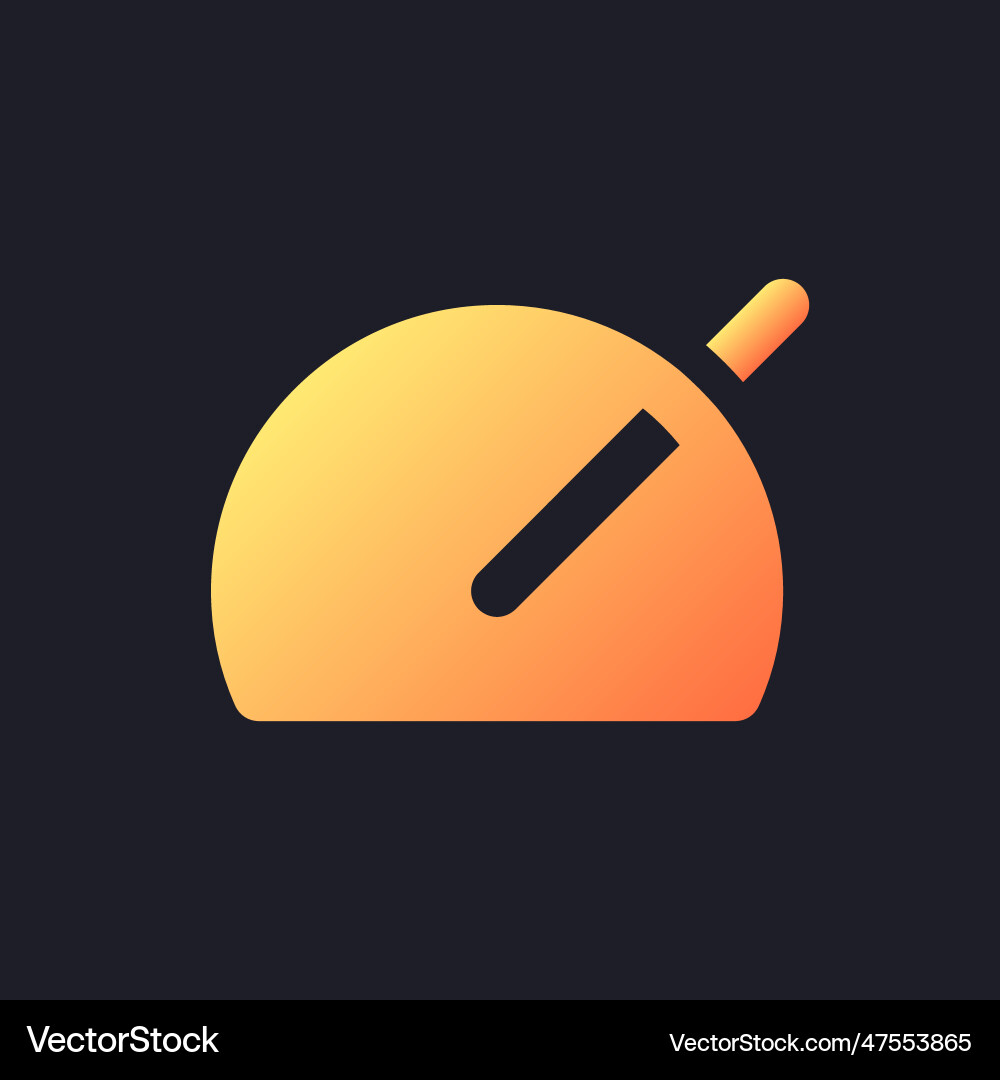 Speed up orange solid gradient ui icon for dark Speed up orange solid gradient ui icon for dark Vector Image