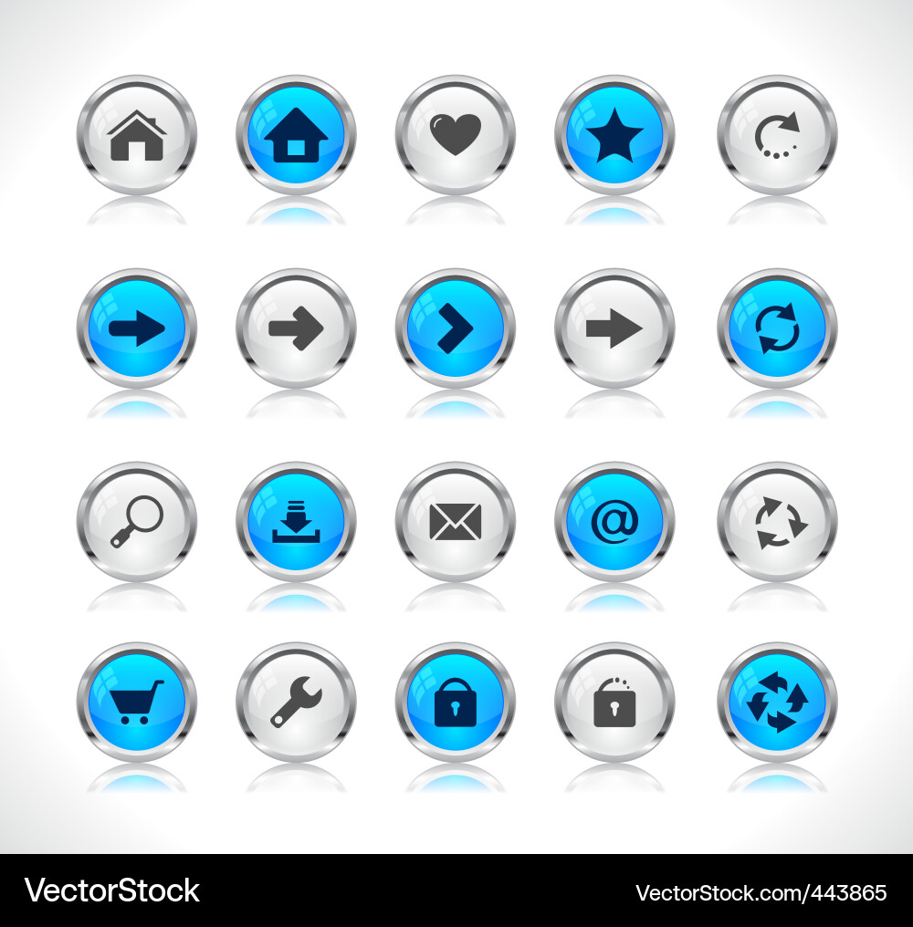 Web design buttons Vector Image