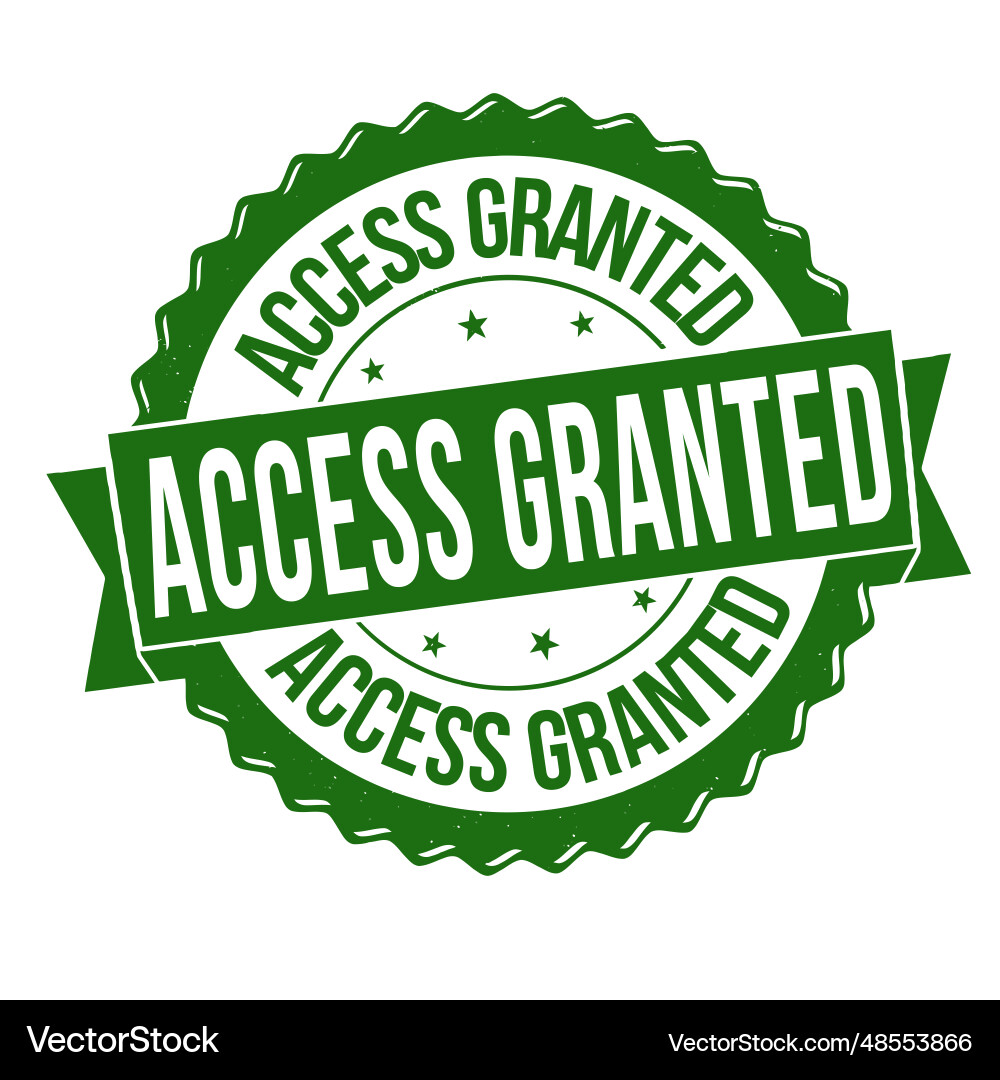 Access Granted Grunge Stamp Vector Image