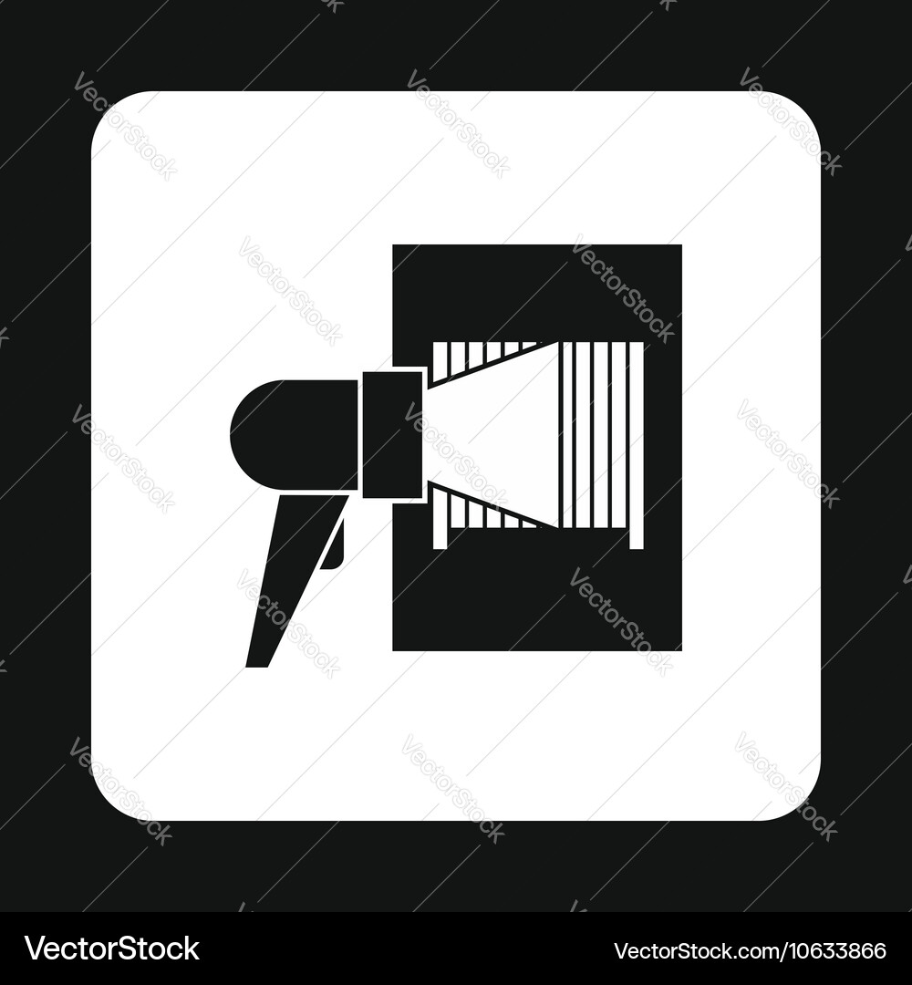 Bar code on cargo icon simple style vector image