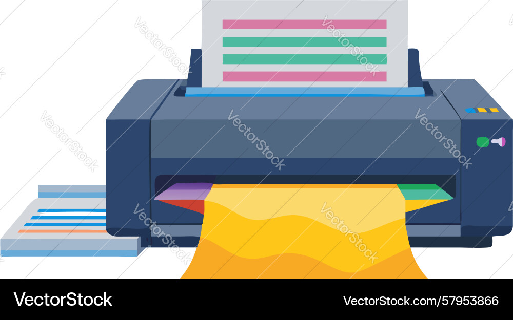 Colorful Print Output & Proofing Vector Image