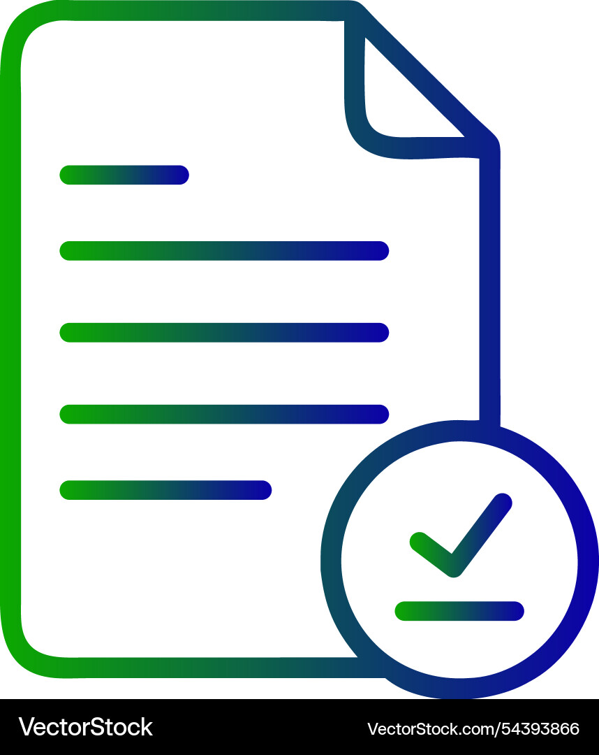 Document validated icon Document validated icon Vector Image