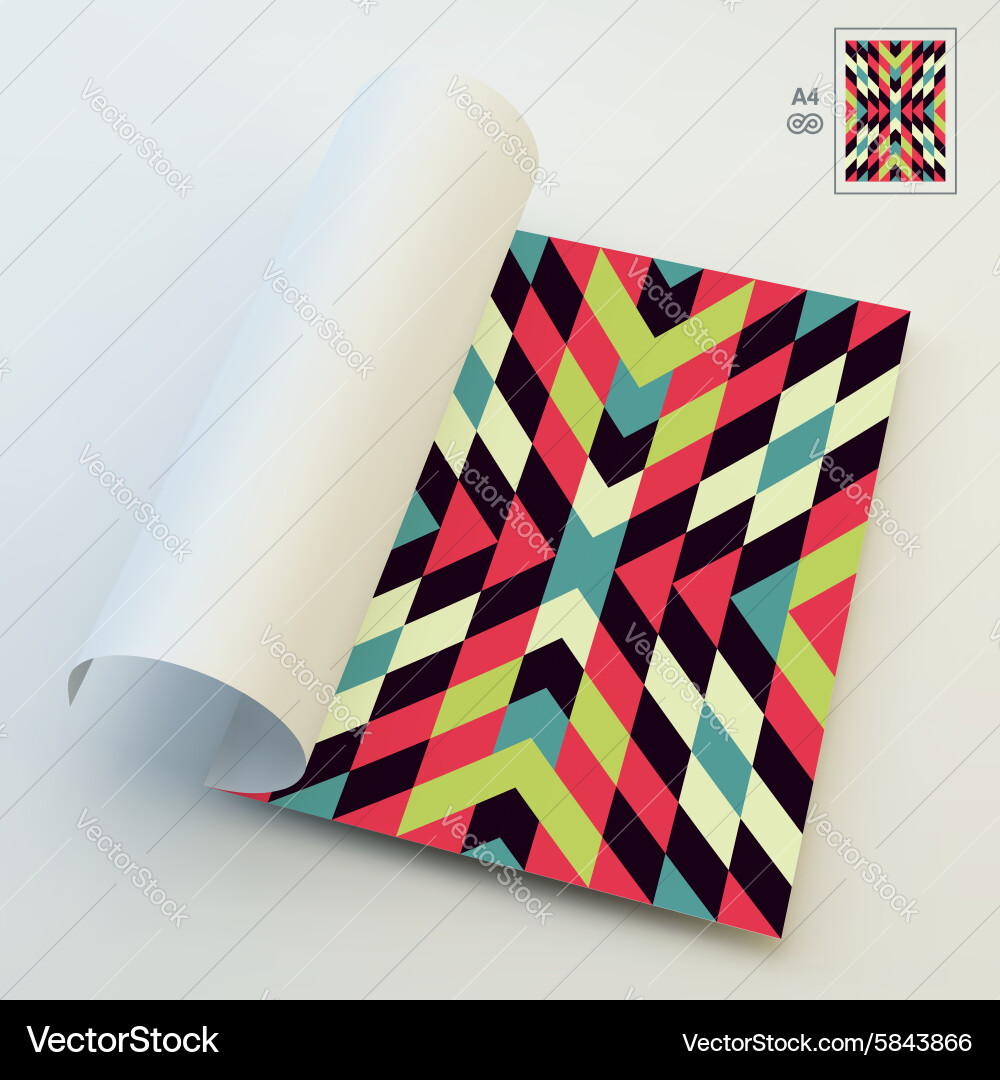 Geometric Pattern A4 Background vector image