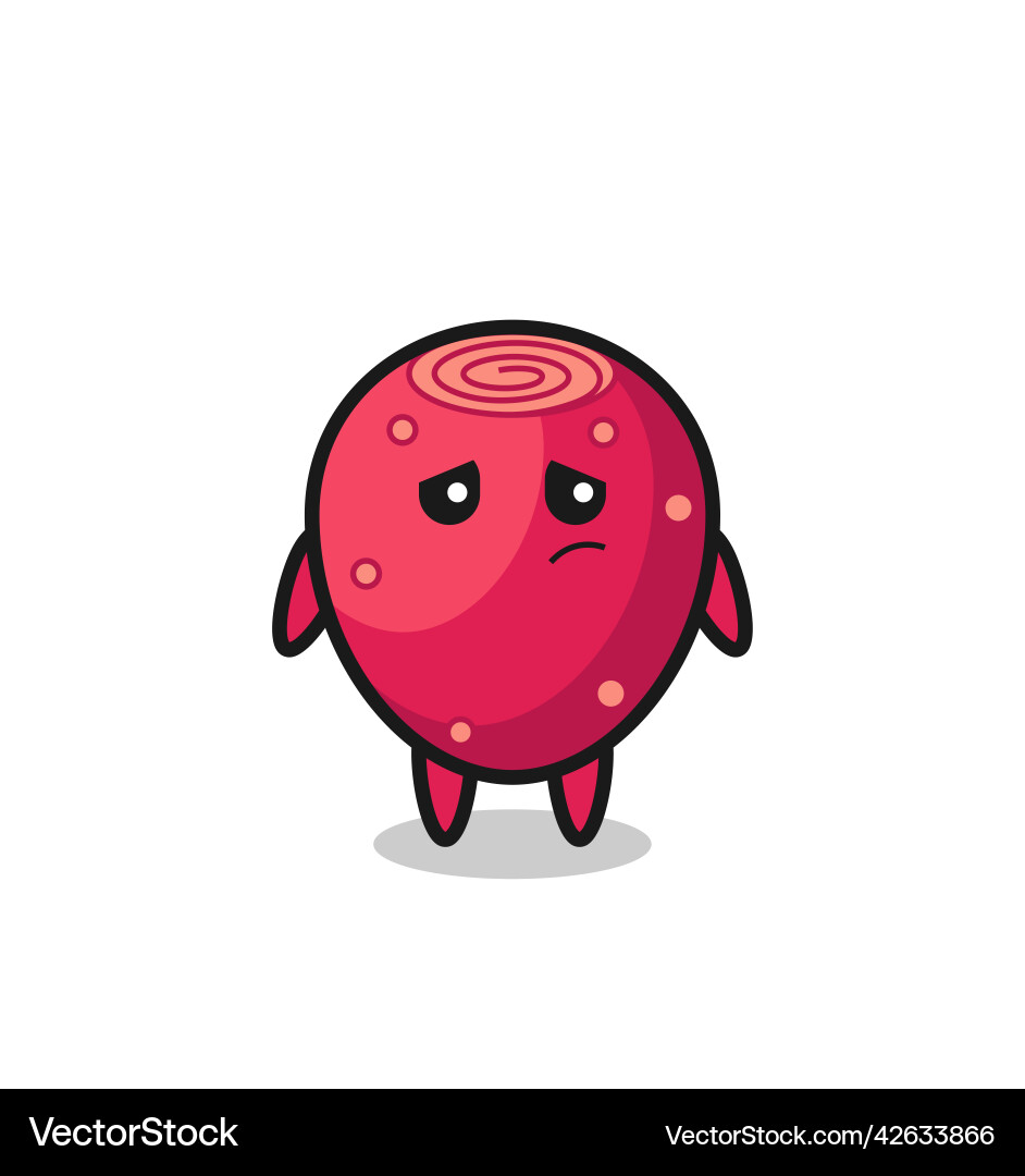 Lazy gesture of prickly pear cartoon character Vector Image