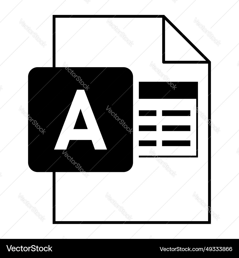 Modern flat design of logo accdb database file Modern flat design of logo accdb database file vector image