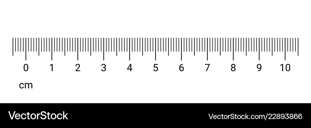 Ruler cm measurement numbers scale Royalty Free Vector Image