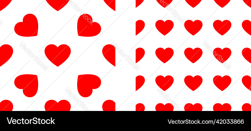 Seamless repeatable heart shape icon pattern Seamless repeatable heart shape icon pattern Vector Image