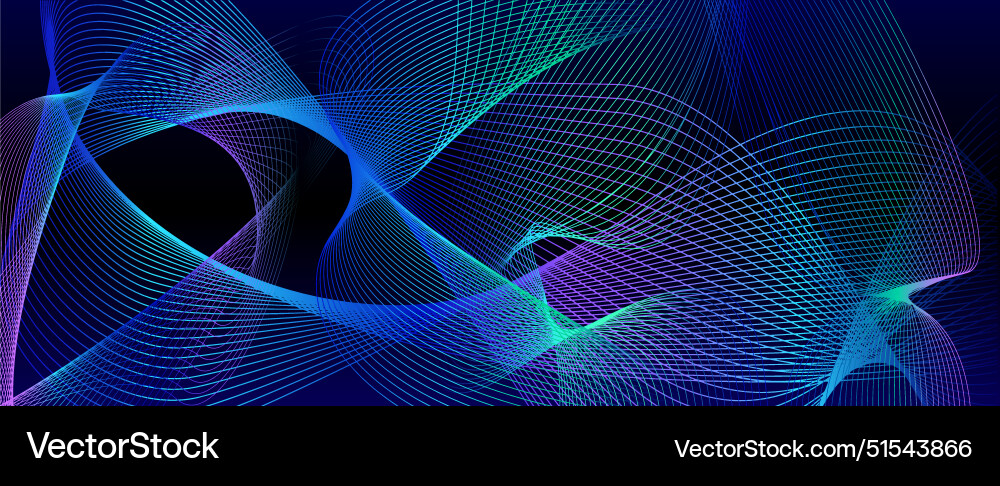 Shapes created with lines in the space Vector Image