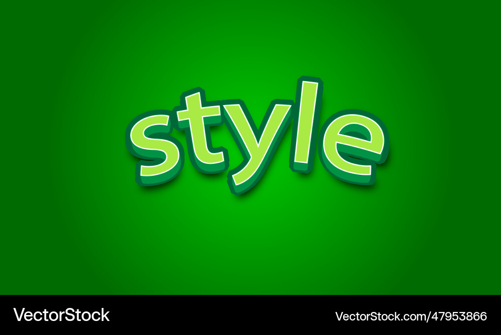 Style editable text effect vector image