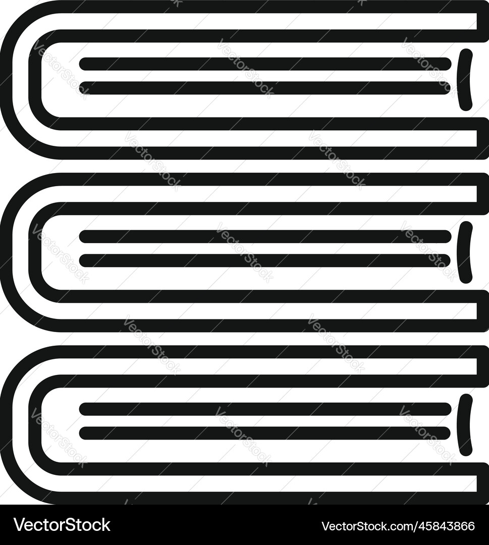 Technical book stack icon outline data Technical book stack icon outline data vector image