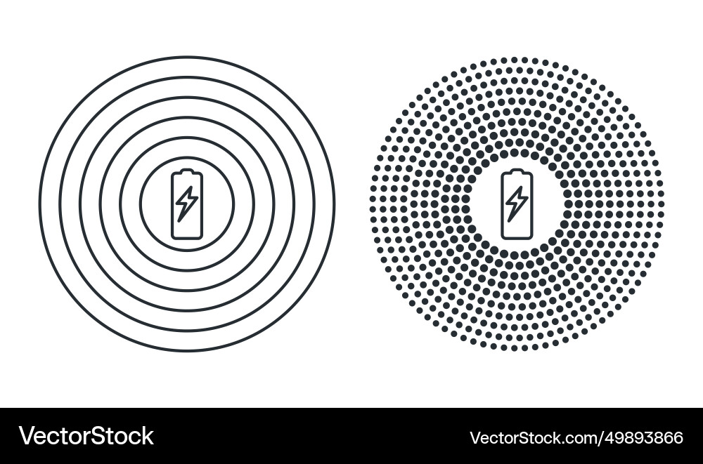 Wireless fast charging icon concept logo phone Wireless fast charging icon concept logo phone vector image