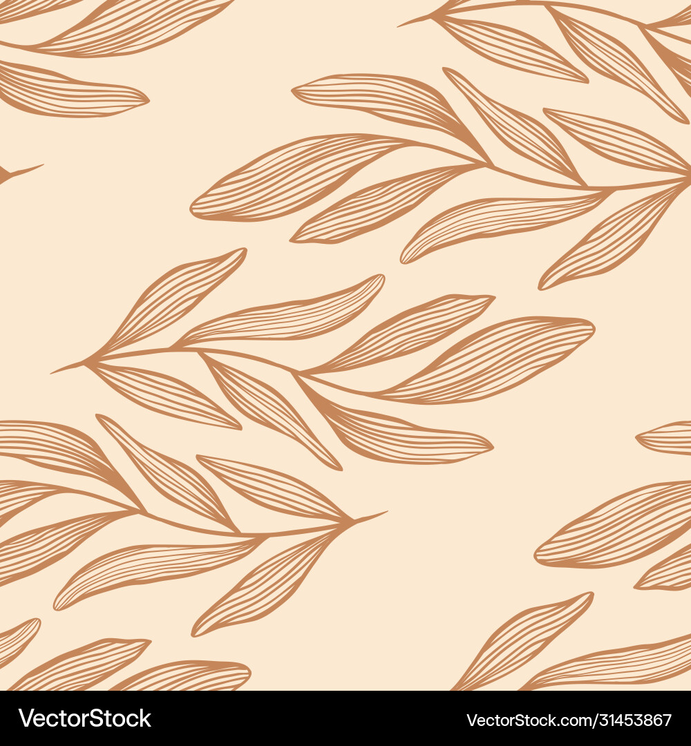 Abstract botanical seamless pattern in light Abstract botanical seamless pattern in light vector image
