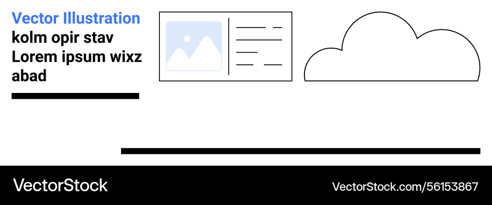 Cloud integration with simple page design Cloud integration with simple page design vector image
