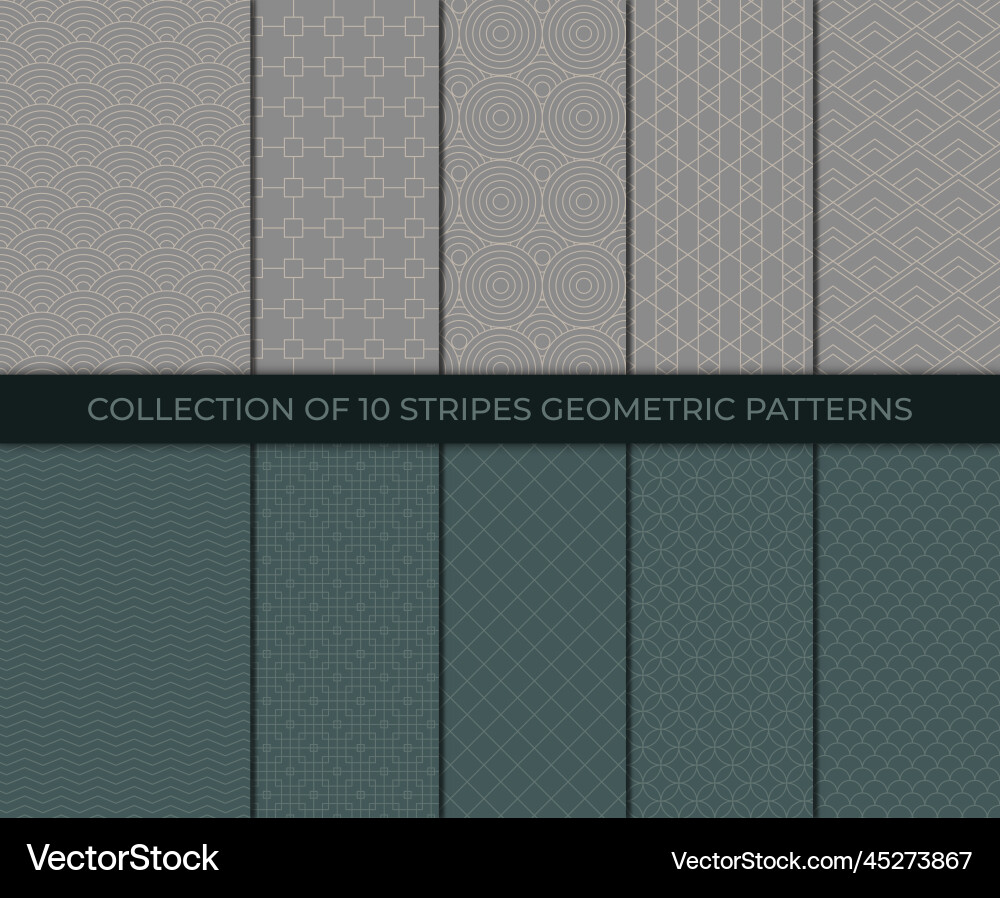 Collection of geometric minimalistic patterns Collection of geometric minimalistic patterns vector image