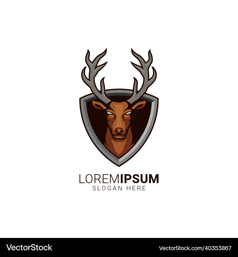 Deer mascot logo design Deer mascot logo design Vector Image