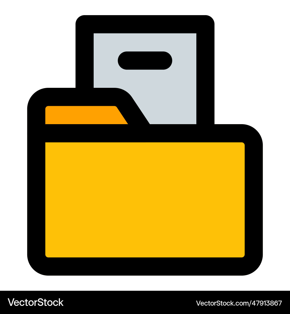 Folder files directory in system for storage vector image