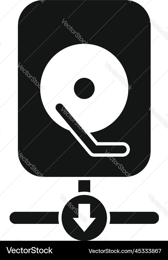 Hdd backup icon simple data cloud Hdd backup icon simple data cloud vector image