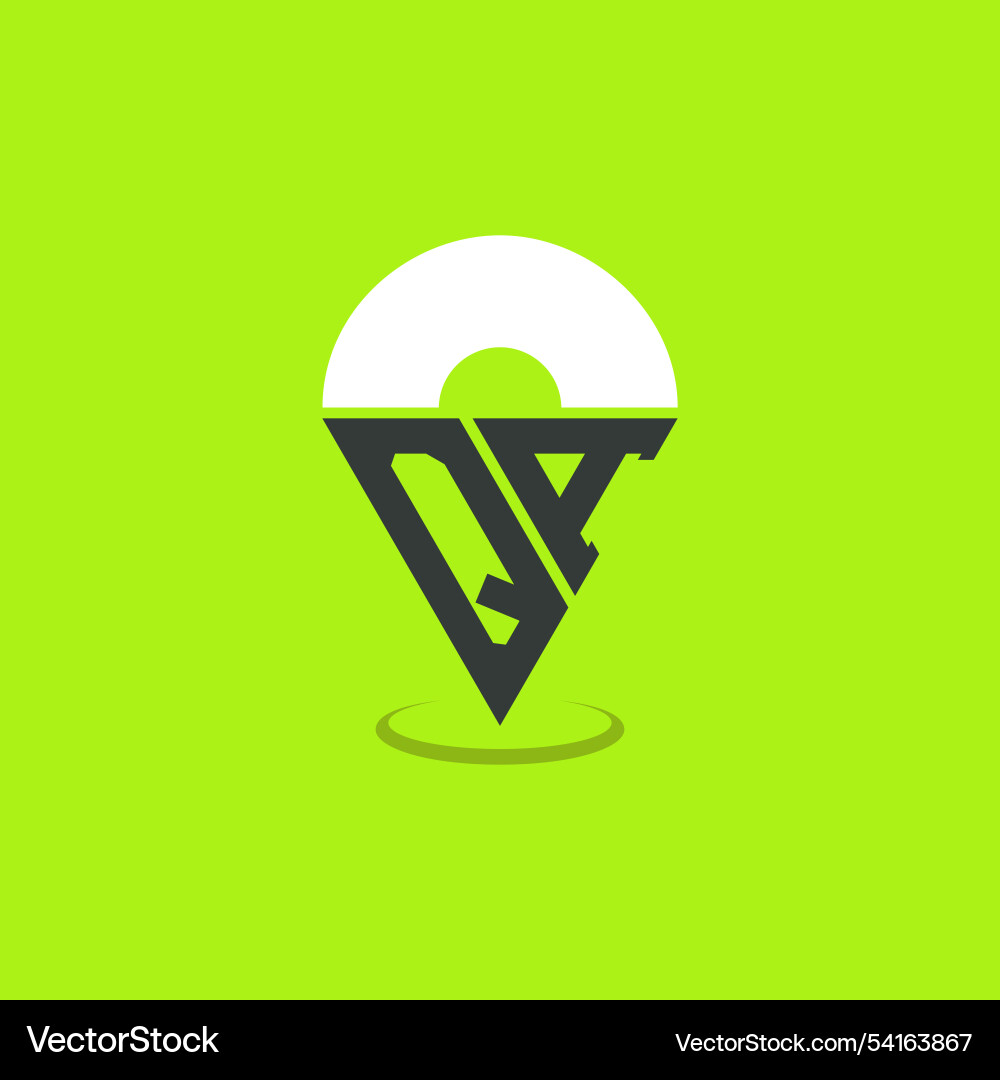Letter qa location logo design modern initials Vektorbild