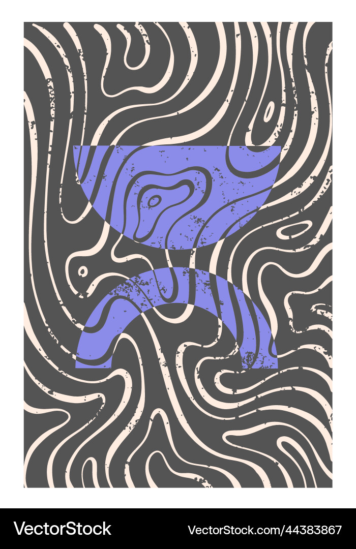 Poster with abstract geometric patterns vector image