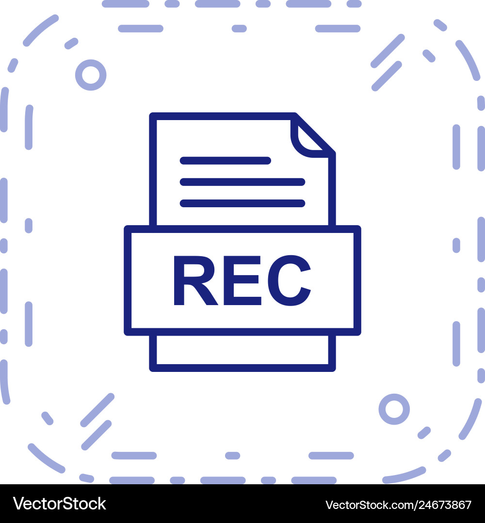 Rec file document icon Vector Image