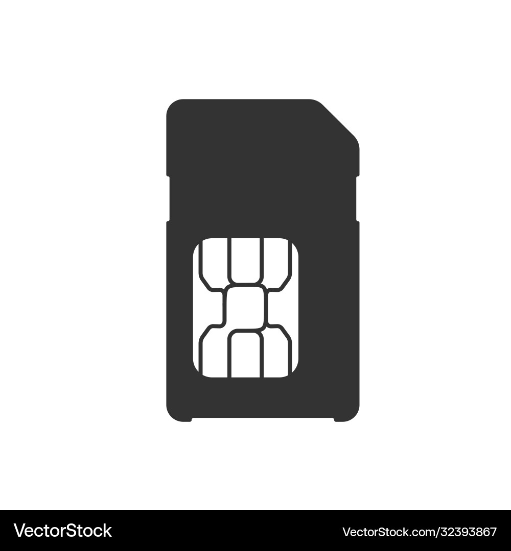 Sim card simple for websites and apps Vector Image