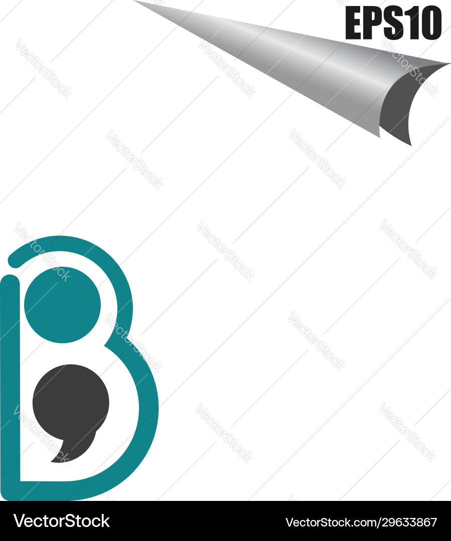 Simple pb initial monogram design template Vector Image
