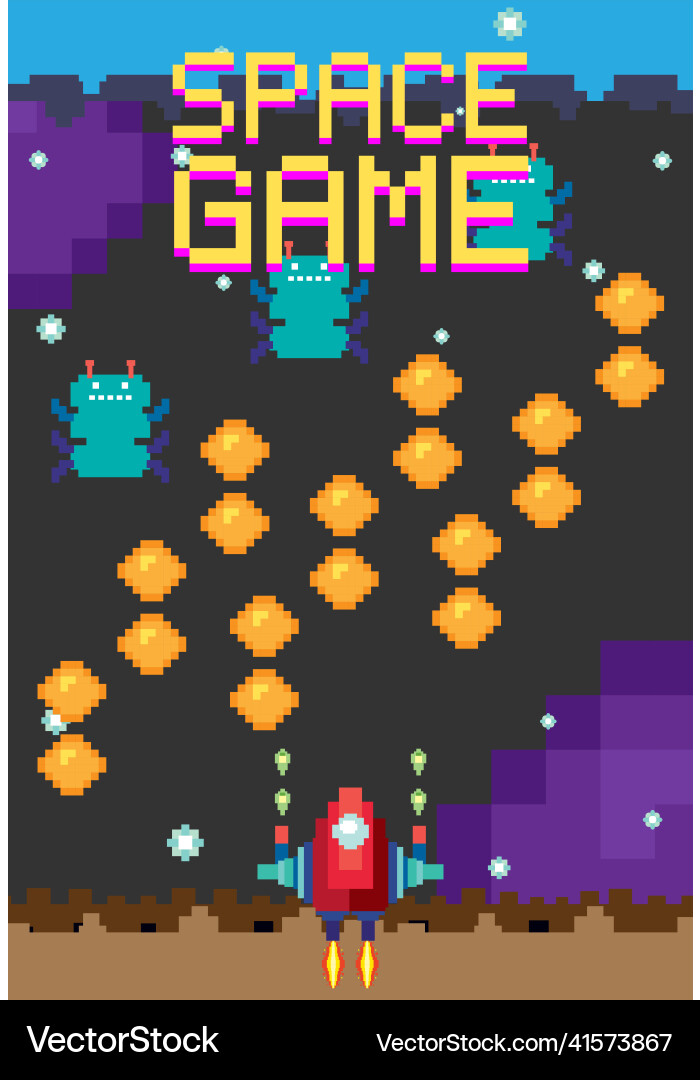 Space game user interface template Space game user interface template vector image