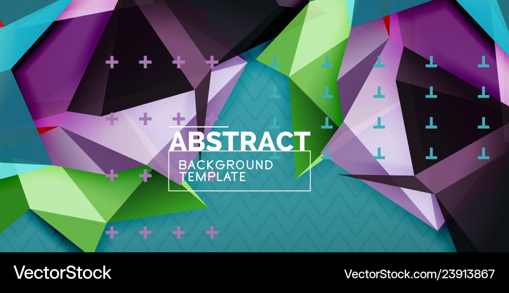 Triangular low poly background design Triangular low poly background design Vector Image