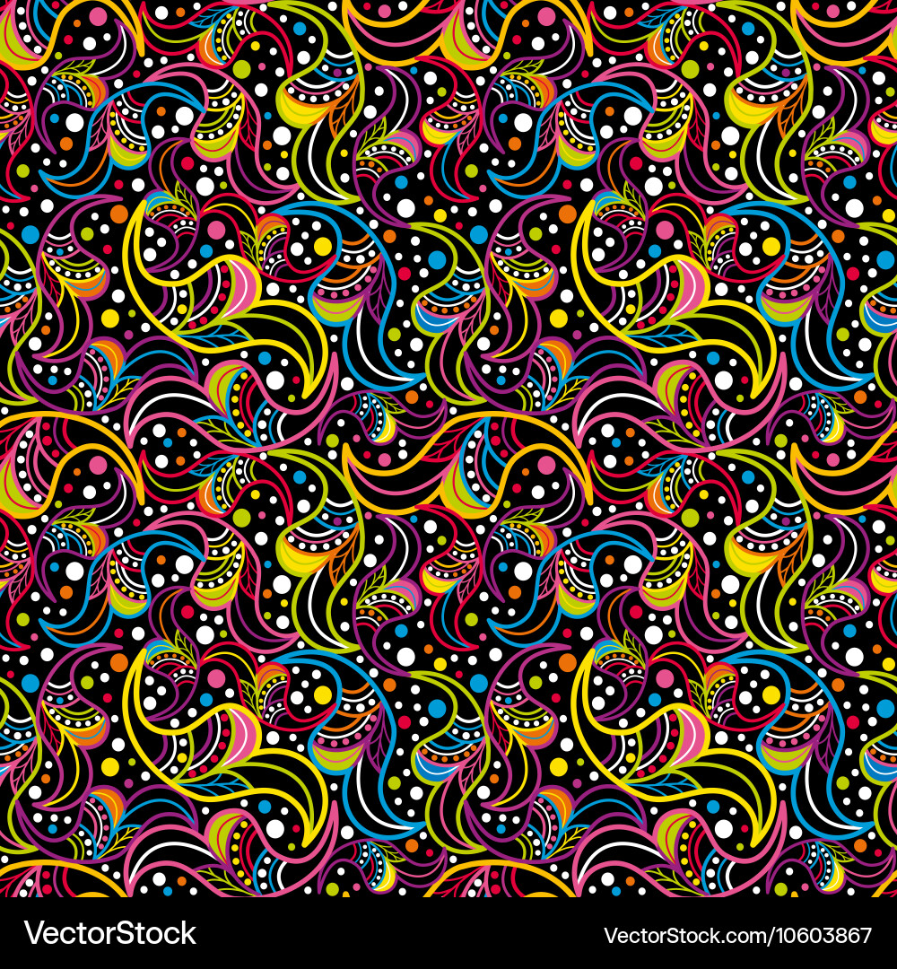Whimsical Floral Pattern Royalty Free Vector Image