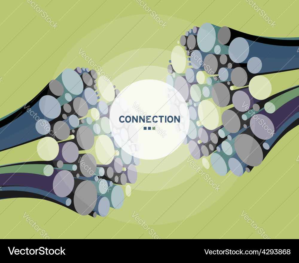 3d abstract string wire artwork background vector image