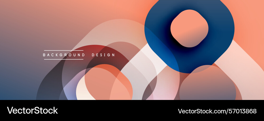 Abstract geometric shapes overlap creating soft Vector Image