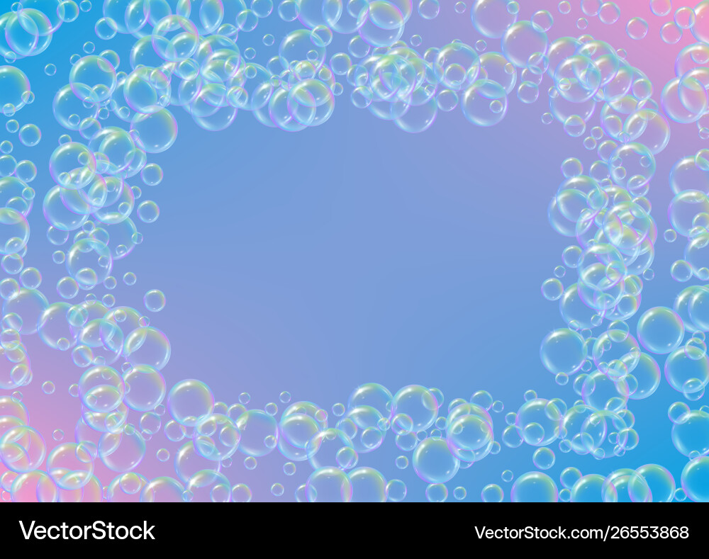 Bubble background with shampoo foam and detergent Bubble background with shampoo foam and detergent vector image