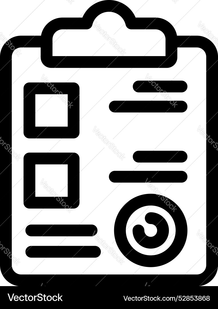 Clipboard showing pending tasks icon for project vector image