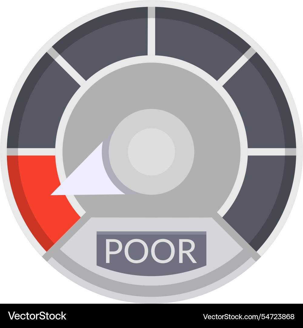 Credit rating indicator showing from poor Credit rating indicator showing from poor vector image