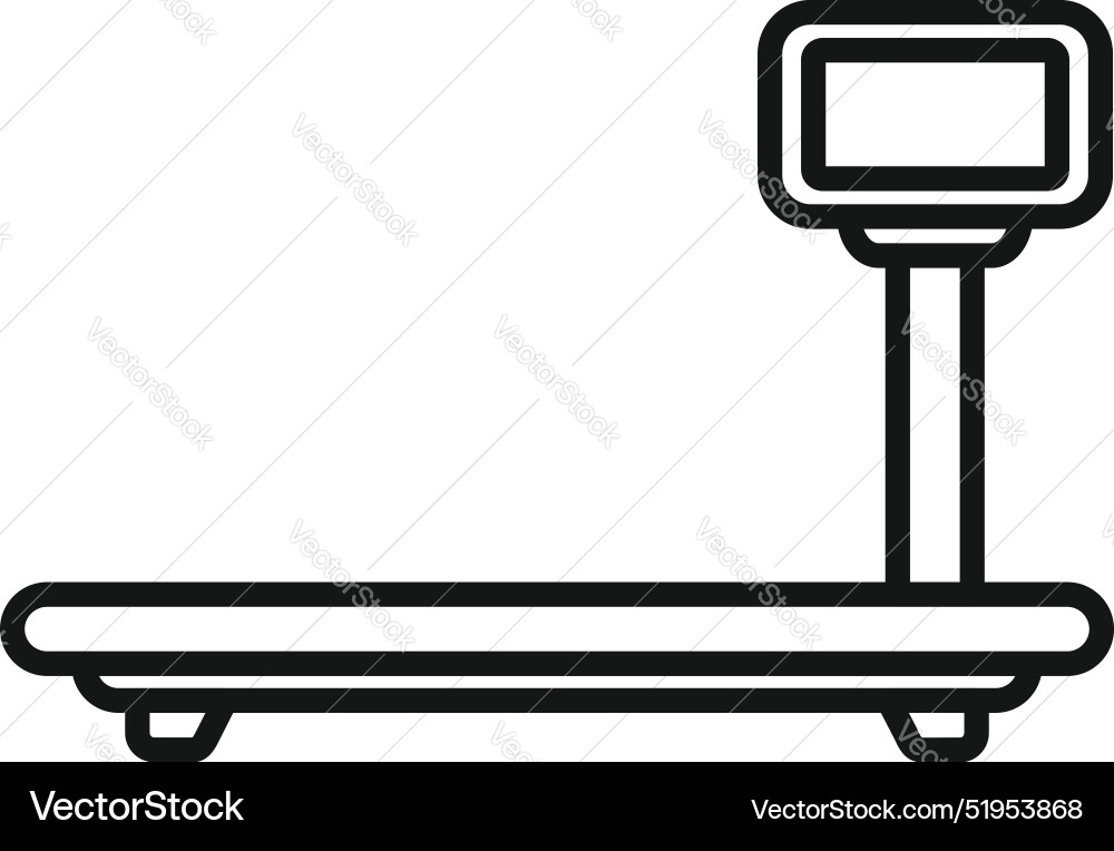 Electronic scale showing empty display Vector Image