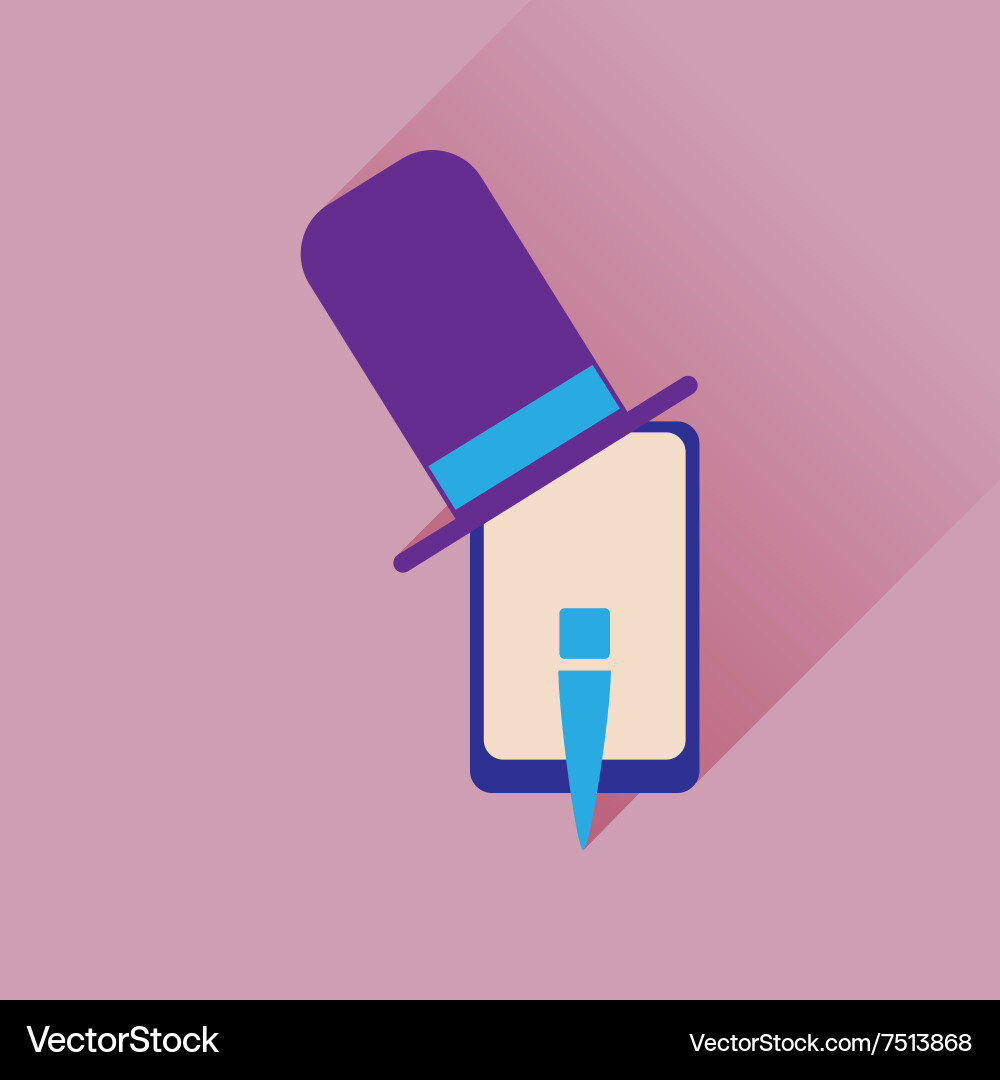 Flat web icon with long shadow mobile gentleman vector image