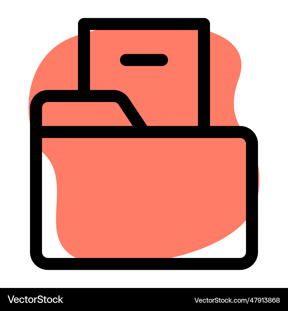 Folder files directory in system for storage vector image