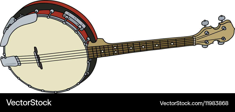 Four strings banjo Vector Image