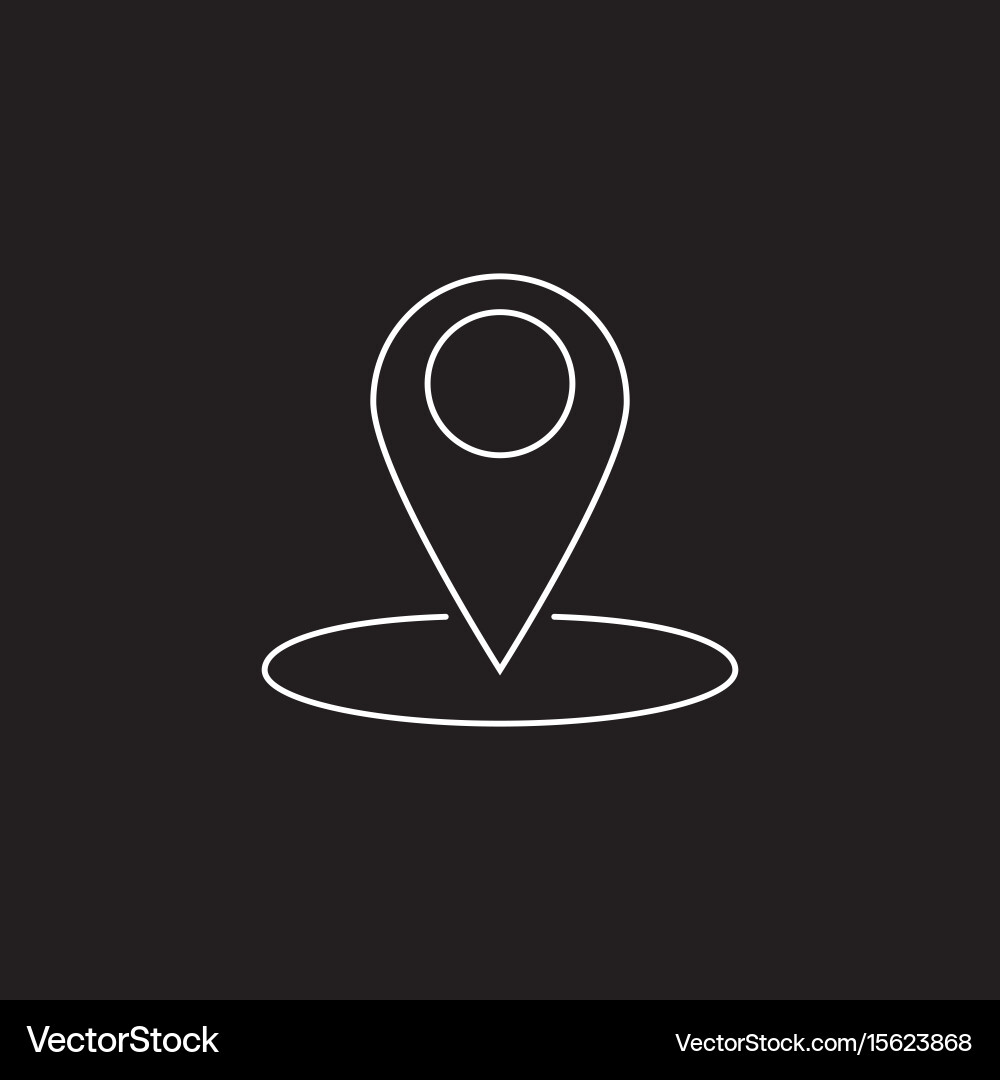 Map pointer line icon outline logo Vector Image