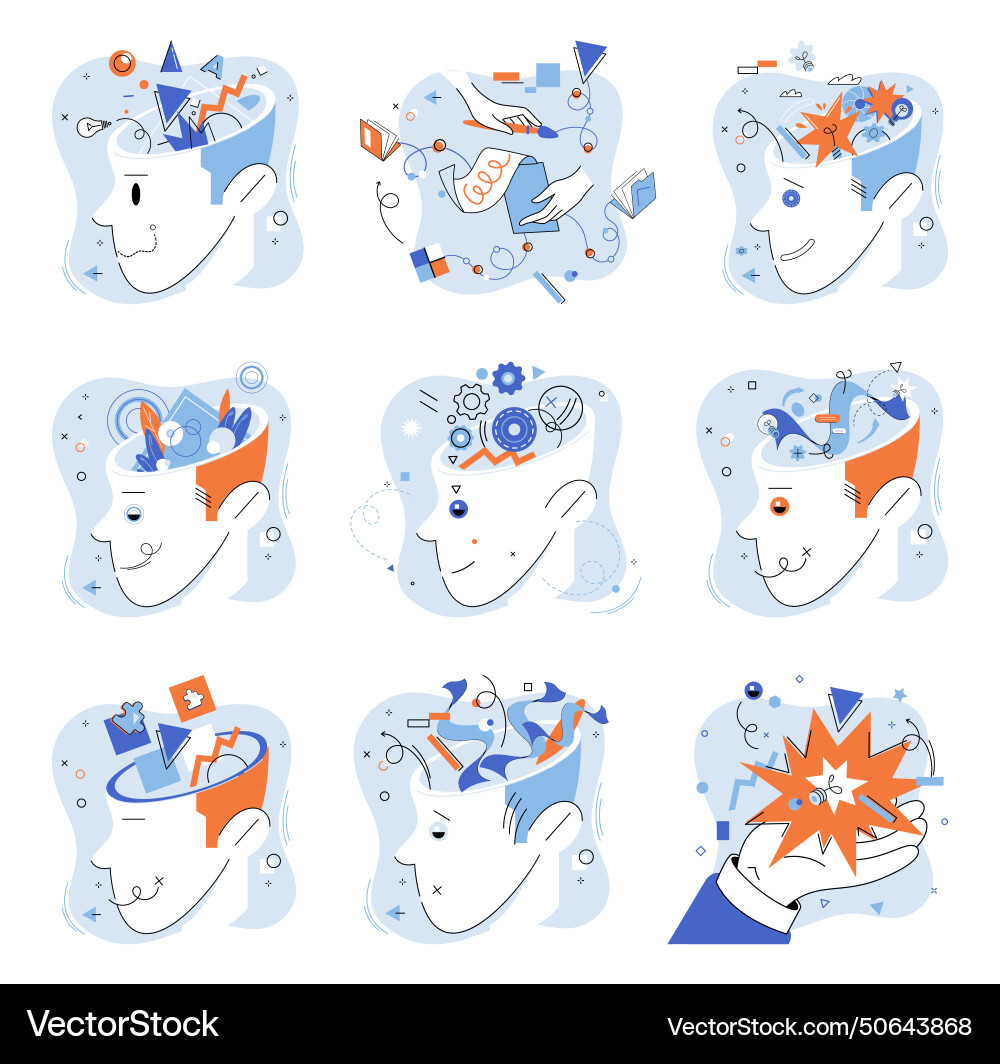 Mindset developing intelligence requires Vector Image
