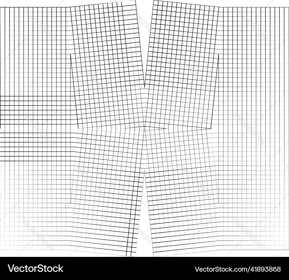 Mirrored tweaked irregular grid mesh grating Mirrored tweaked irregular grid mesh grating vector image