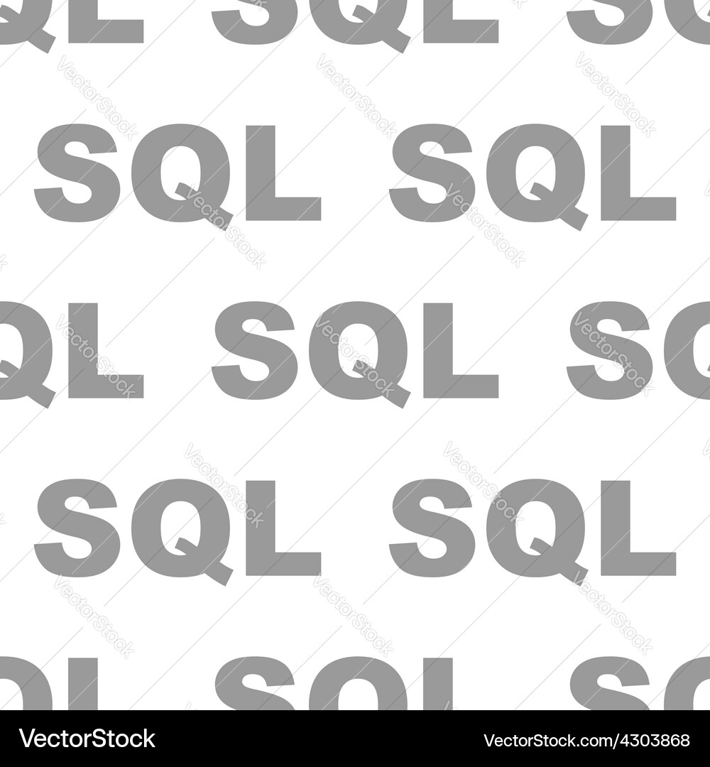 New sql seamless pattern vector image