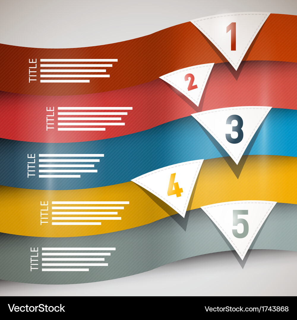 Paper progress steps for tutorial vector image