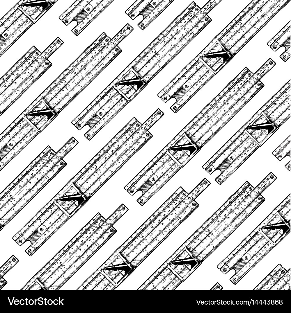 Pattern with slide rules vector image