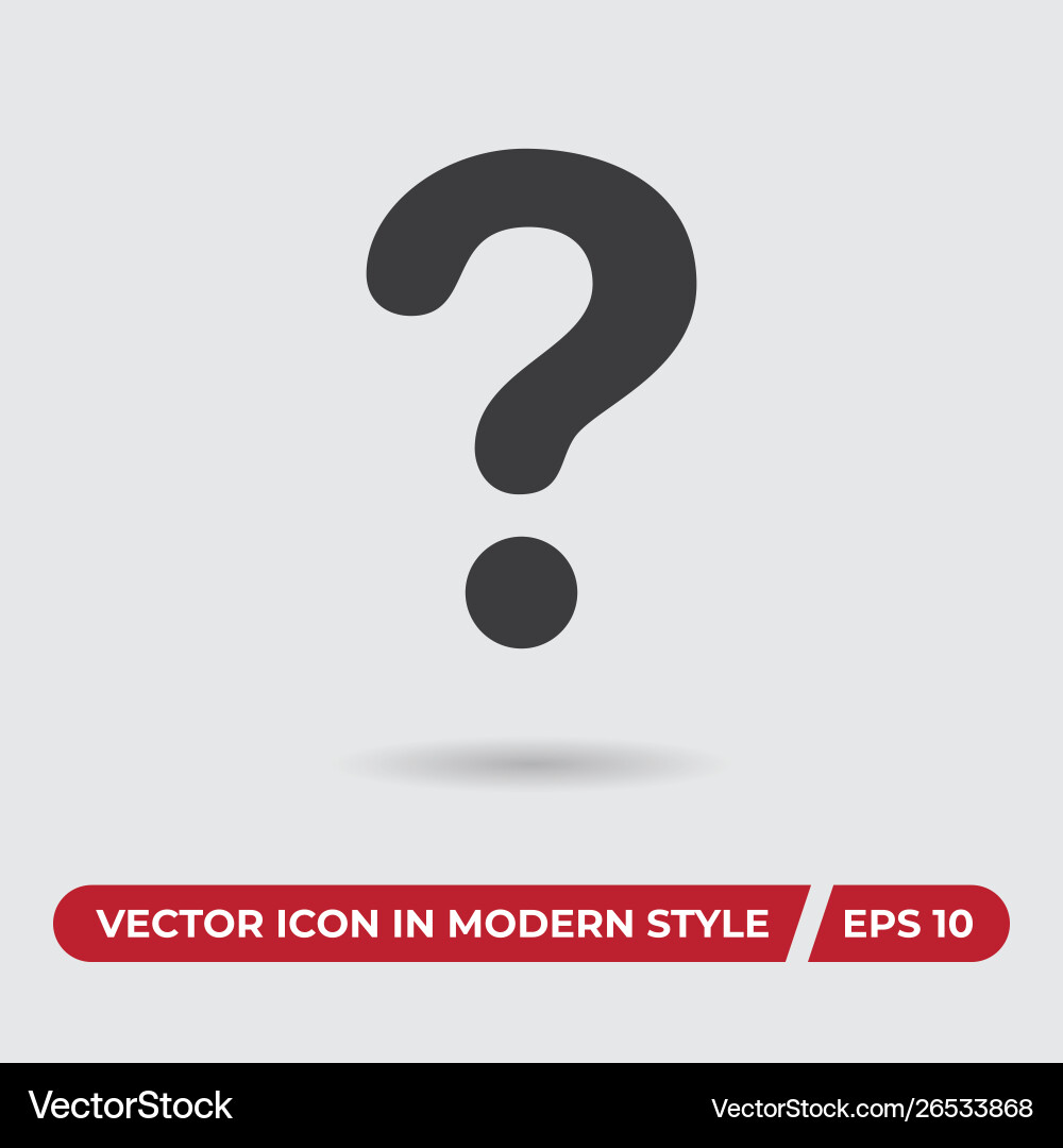 Question mark icon in modern style for web site Question mark icon in modern style for web site vector image
