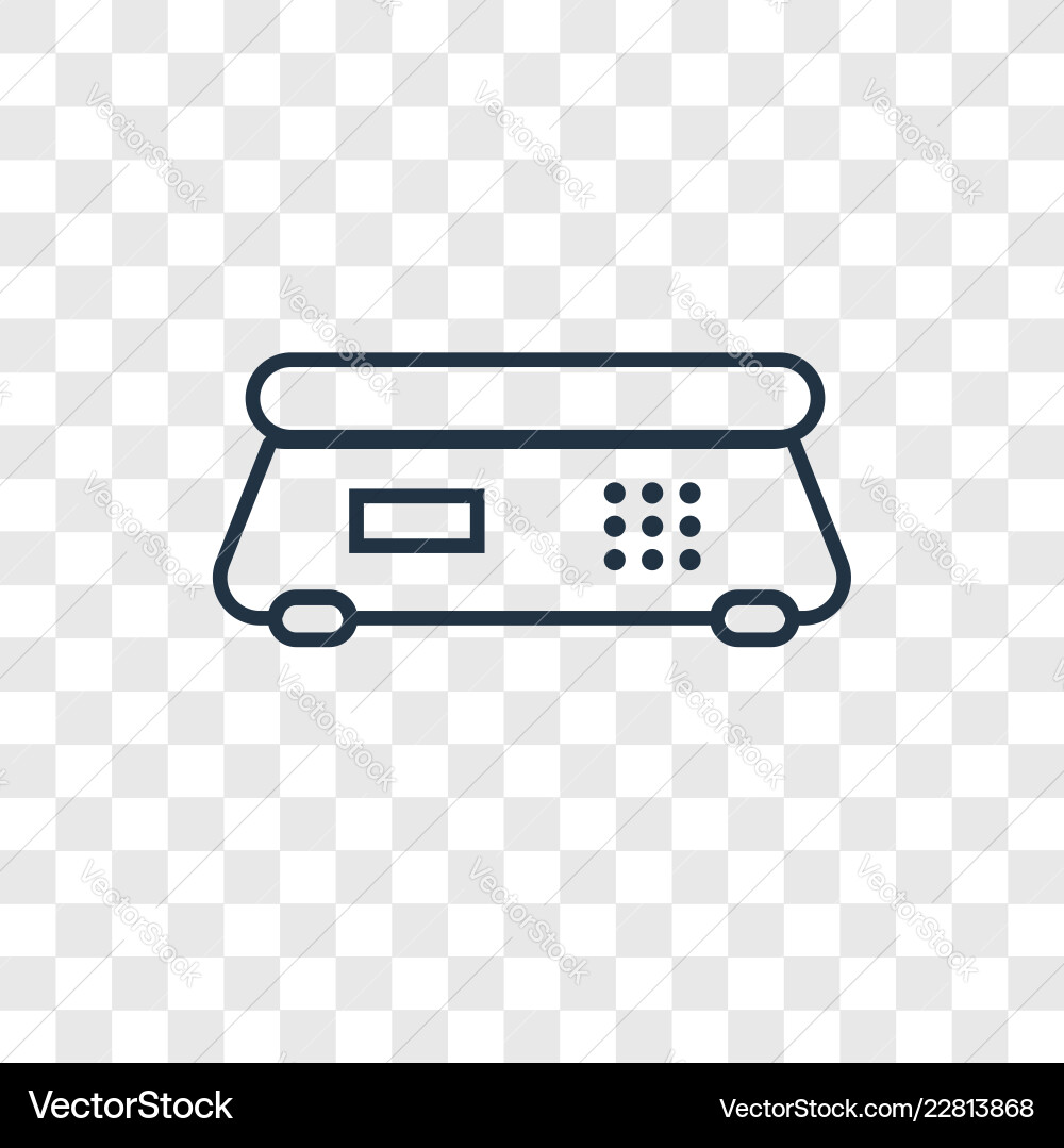 Scale concept linear icon isolated on transparent Scale concept linear icon isolated on transparent vector image
